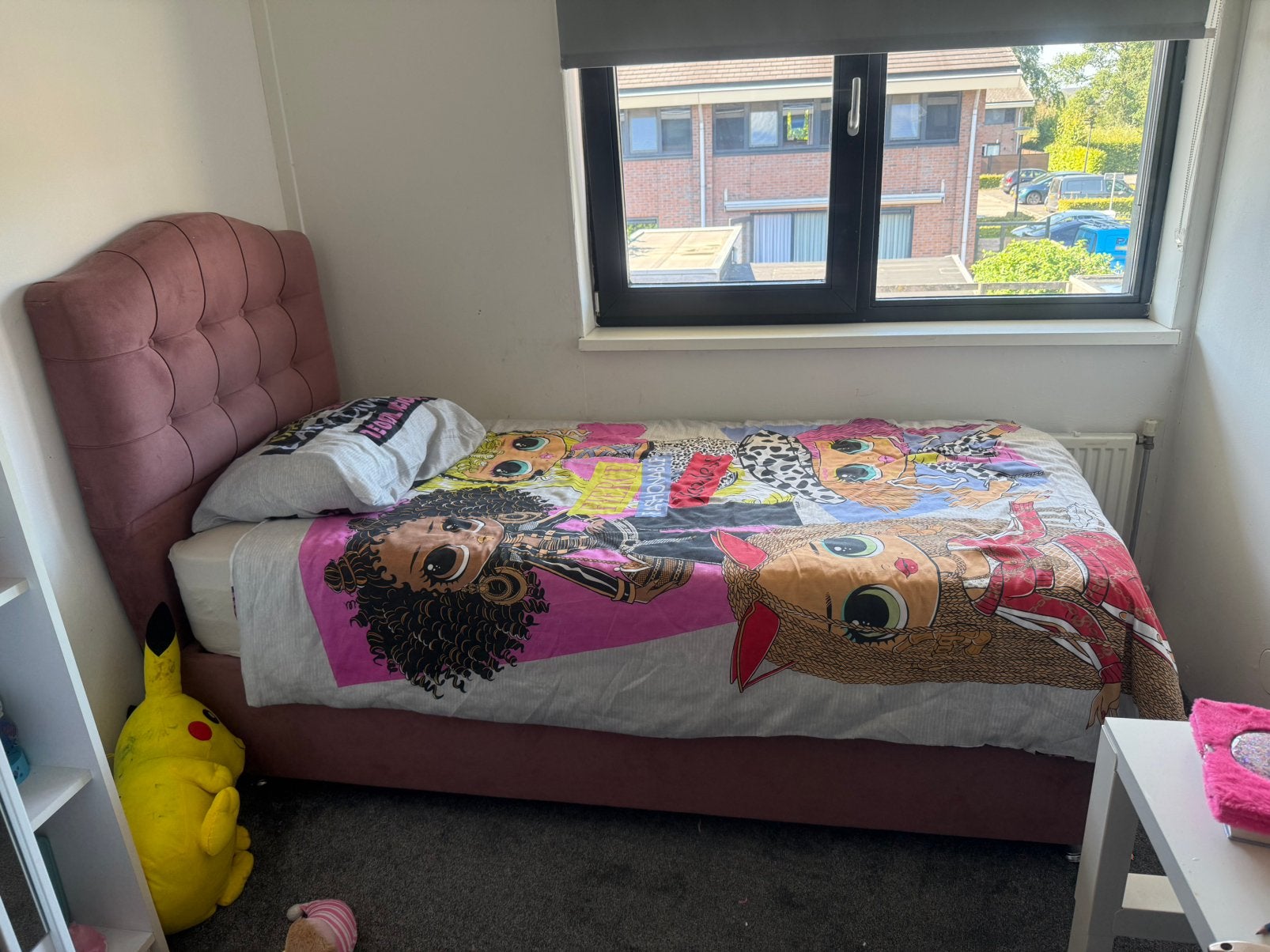 boxspring bed 90x200, Huis en Inrichting, Slaapkamer | Complete slaapkamers, Ophalen, Zo goed als nieuw, Eenpersoons