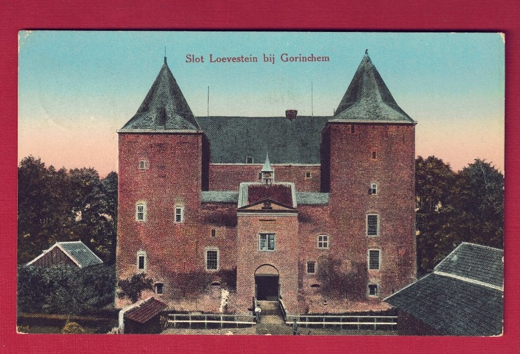 Gorinchem ( Z.H.) - Slot Loevestein - 1925 (pst. Woudrichem), Verzamelen, Ophalen of Verzenden, 1920 tot 1940, Gelopen, Zuid-Holland
