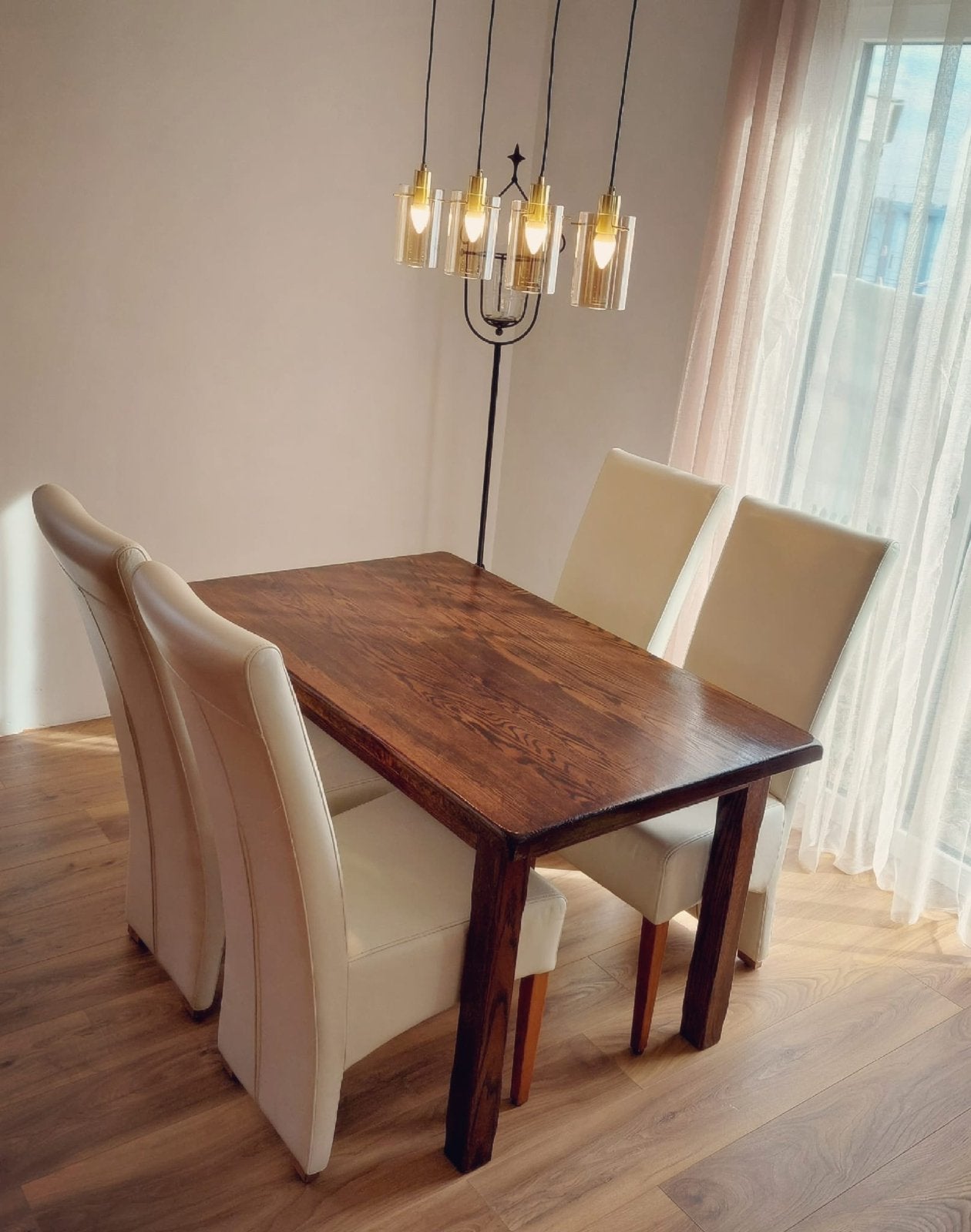 Massief houten tafel, Ophalen, Gebruikt, 4 tot 6 stoelen
