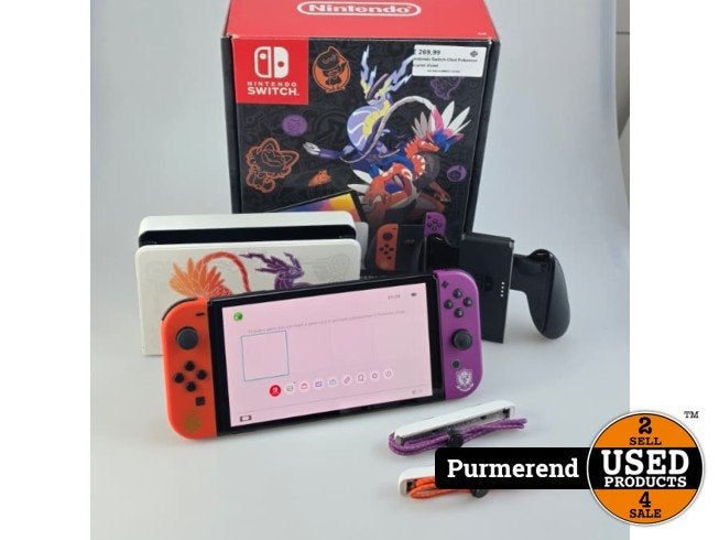 Nintendo Switch Oled Pokemon Scarlet Violet, Nintendo, Zo goed als nieuw, Support@nintendo.com, 11-1 Hokotate-cho, Kamitoba, Minami-ku
Kyoto 601-8501
Japan