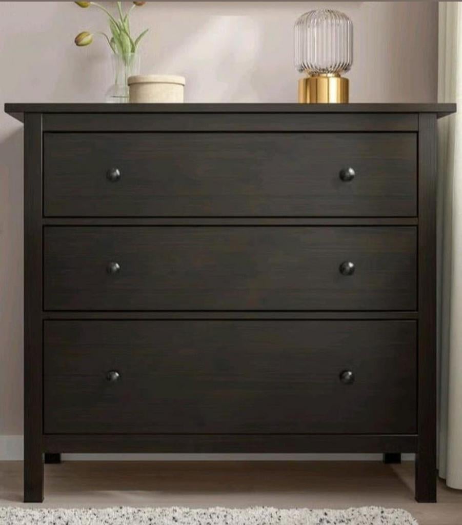 Ikea hemnes ladekast zwartbruin., Ophalen, 25 tot 50 cm, Minder dan 150 cm, Minder dan 100 cm