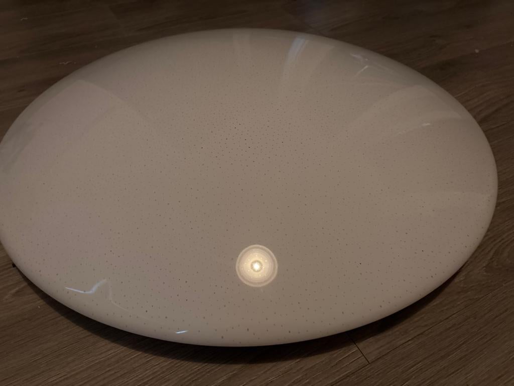 Witte plafondlamp met sterrenhemel effect, Huis en Inrichting, Lampen | Plafondlampen, Ophalen of Verzenden, Zo goed als nieuw