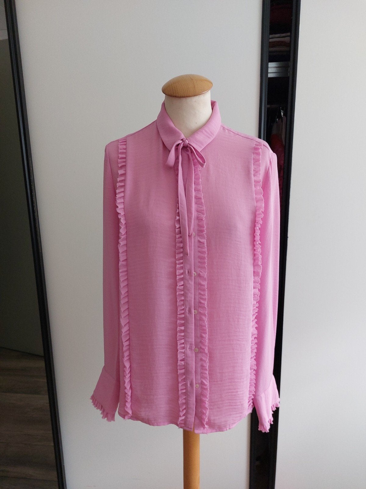 Scotch & Soda Roze Blouse met Ruches, Scotch & Soda, Ophalen of Verzenden, Zo goed als nieuw, Roze