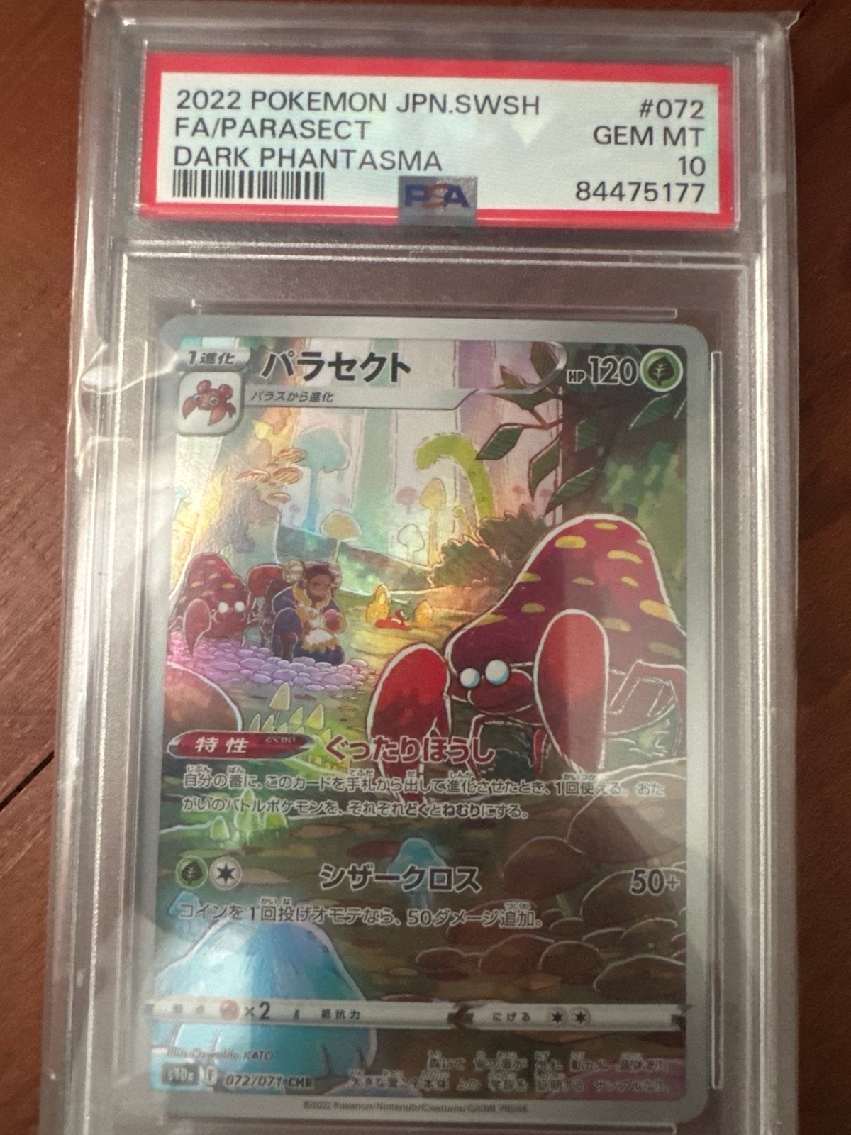 Pokémon Parasect 072/071 CHR PSA 10 Dark Phantasma, Ophalen of Verzenden, Zo goed als nieuw, Losse kaart