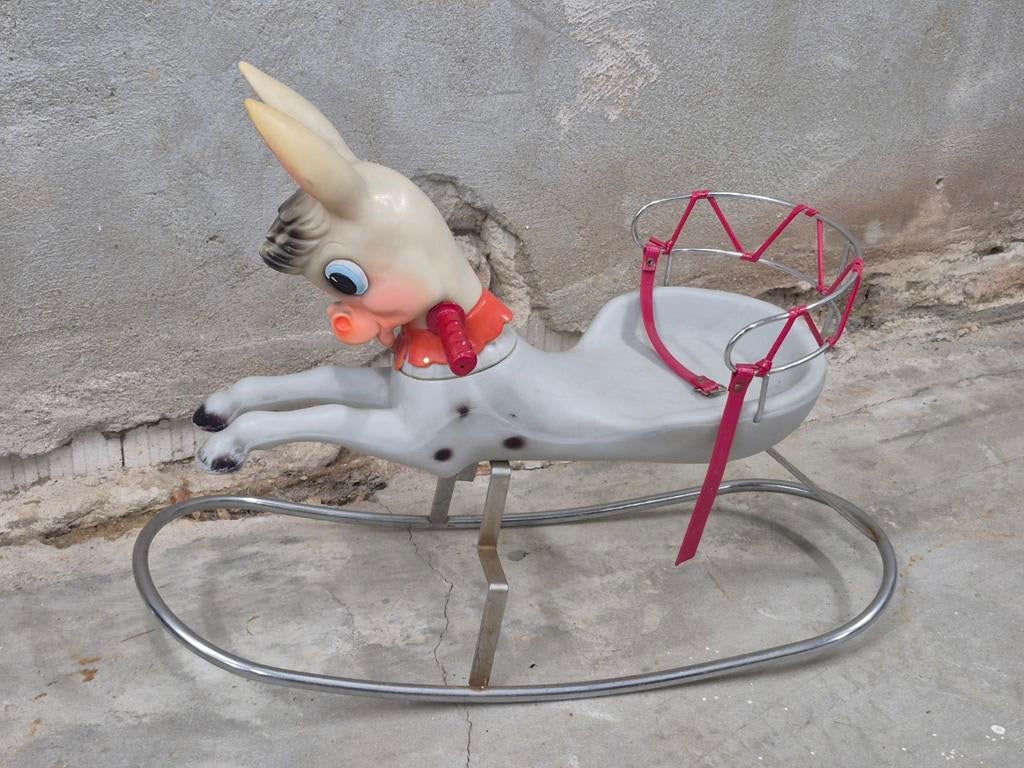Vintage hobbelstoel ezel canova italy hobbelpaard, Kinderen en Baby's, Ophalen, Gebruikt