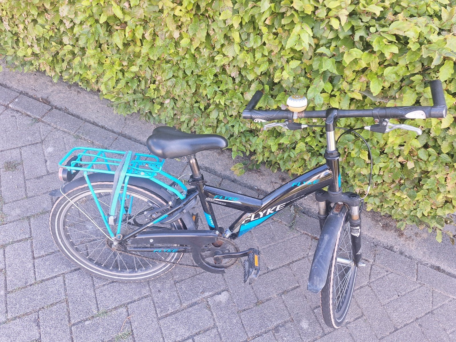 Flyke batavus kinderfiets 20 inch - Zwart/Blauw, Overige merken, 20 inch of meer, Gebruikt, Velgrem