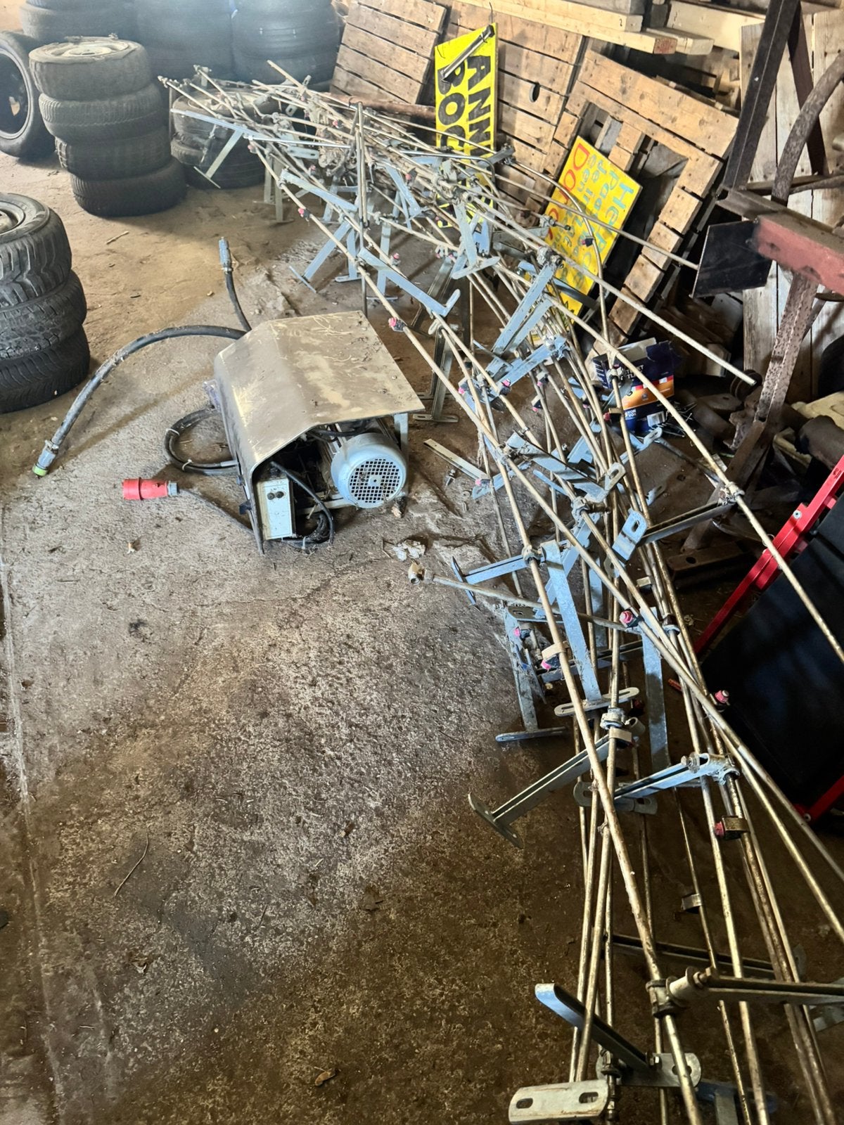 Nevelkoeling, nevelinstallatie, voor varkens en vee, Ophalen, Gebruikt