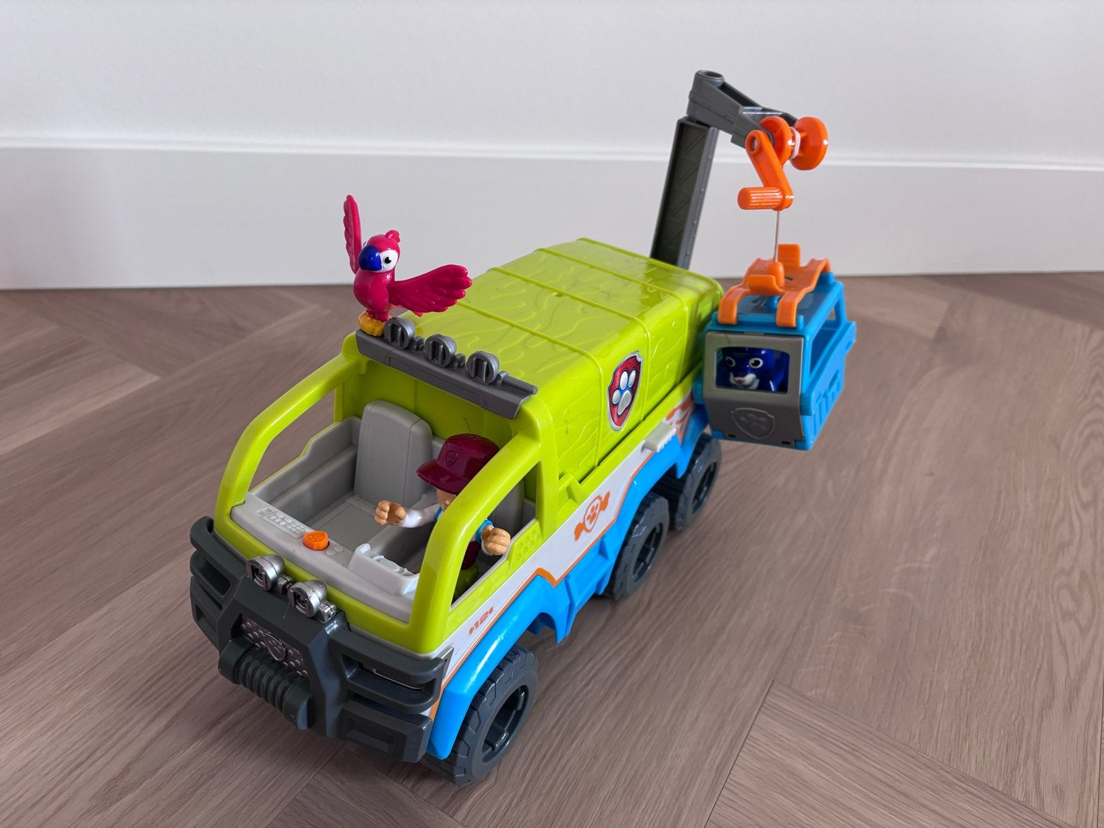 Paw Patrol Jungle Cruiser met Ryder, papegaai en panter, Ophalen, Gebruikt