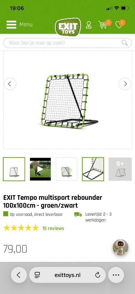 Voetbaldoel Rebounder, Groter dan maat XL, Ophalen, Gebruikt, Overige typen
