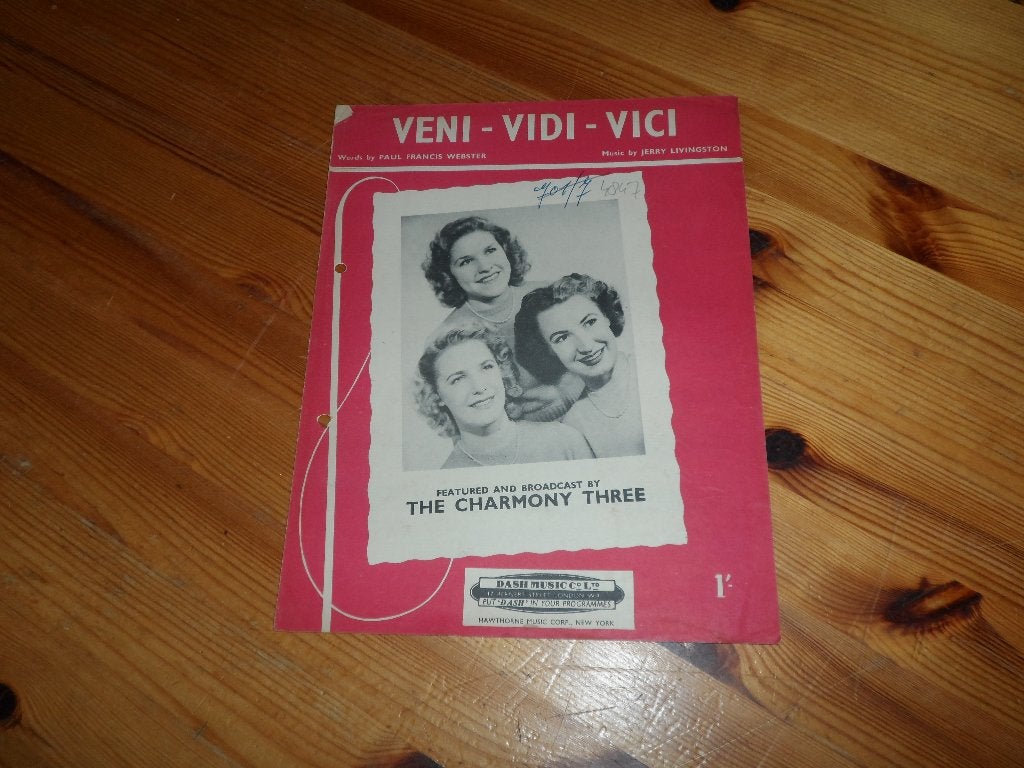 Veni vidi vici - livingstone / webster - the charmony three, Gebruikt, Gitaar, Ophalen of Verzenden, Artiest of Componist