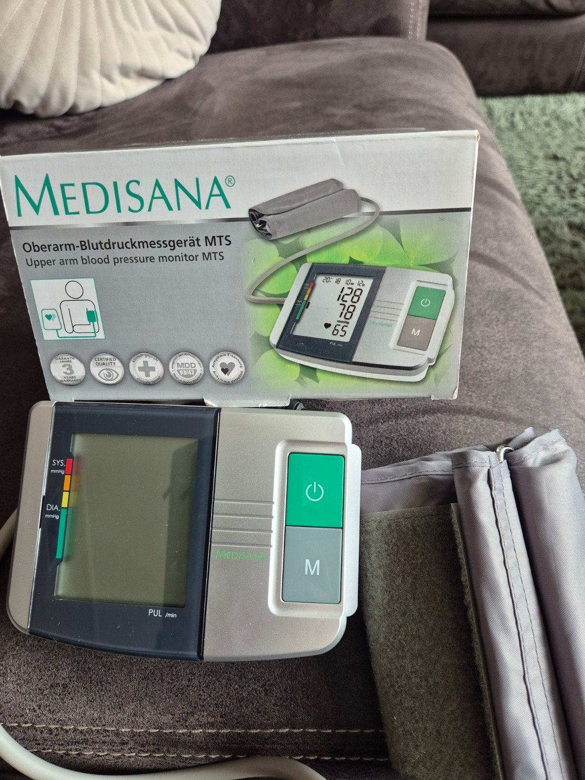 Medisana Bovenarm Bloeddrukmeter MTS, Ophalen of Verzenden, Zo goed als nieuw, Overige typen