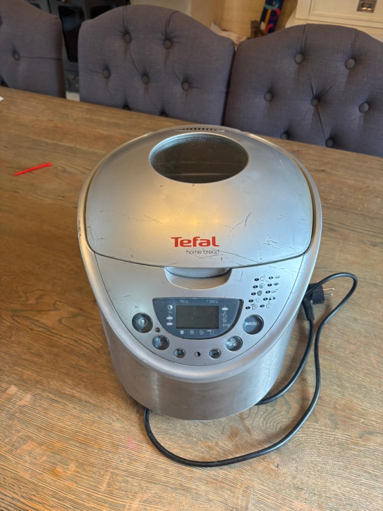 Tefal bakmachine zonder mixer, Met timer, Kijkvenster, 800 tot 1200 gram deeg, Ophalen of Verzenden