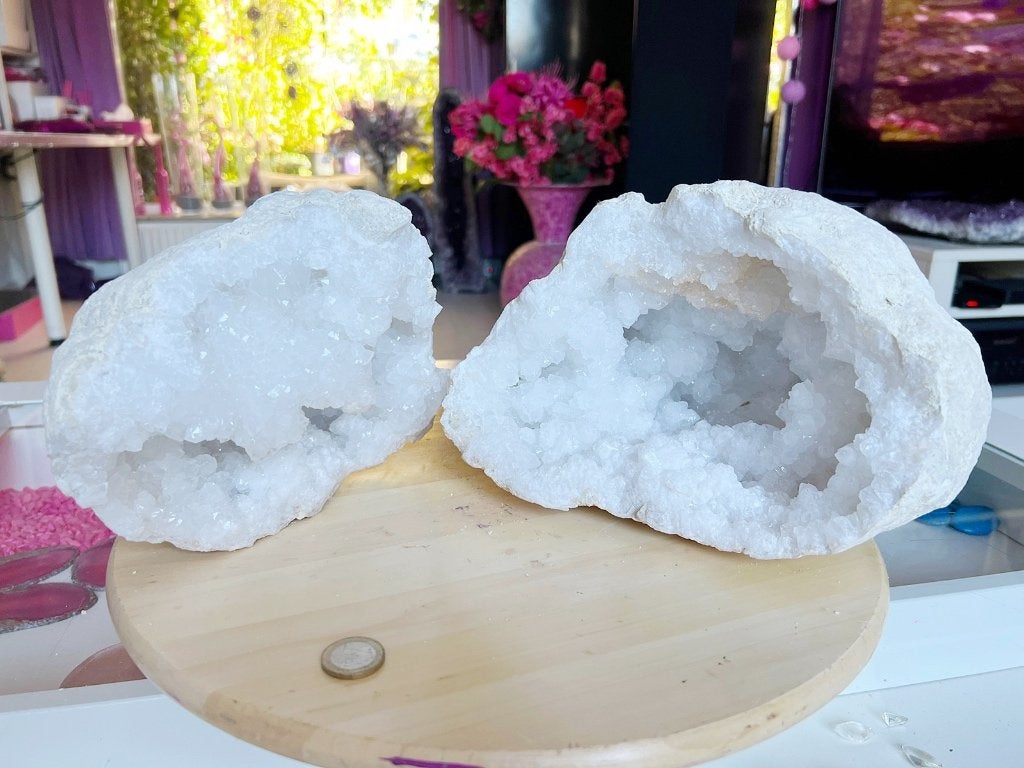 Bergkristal geode (1) van maar liefst 10,3 kg!, Ophalen of Verzenden, Mineraal