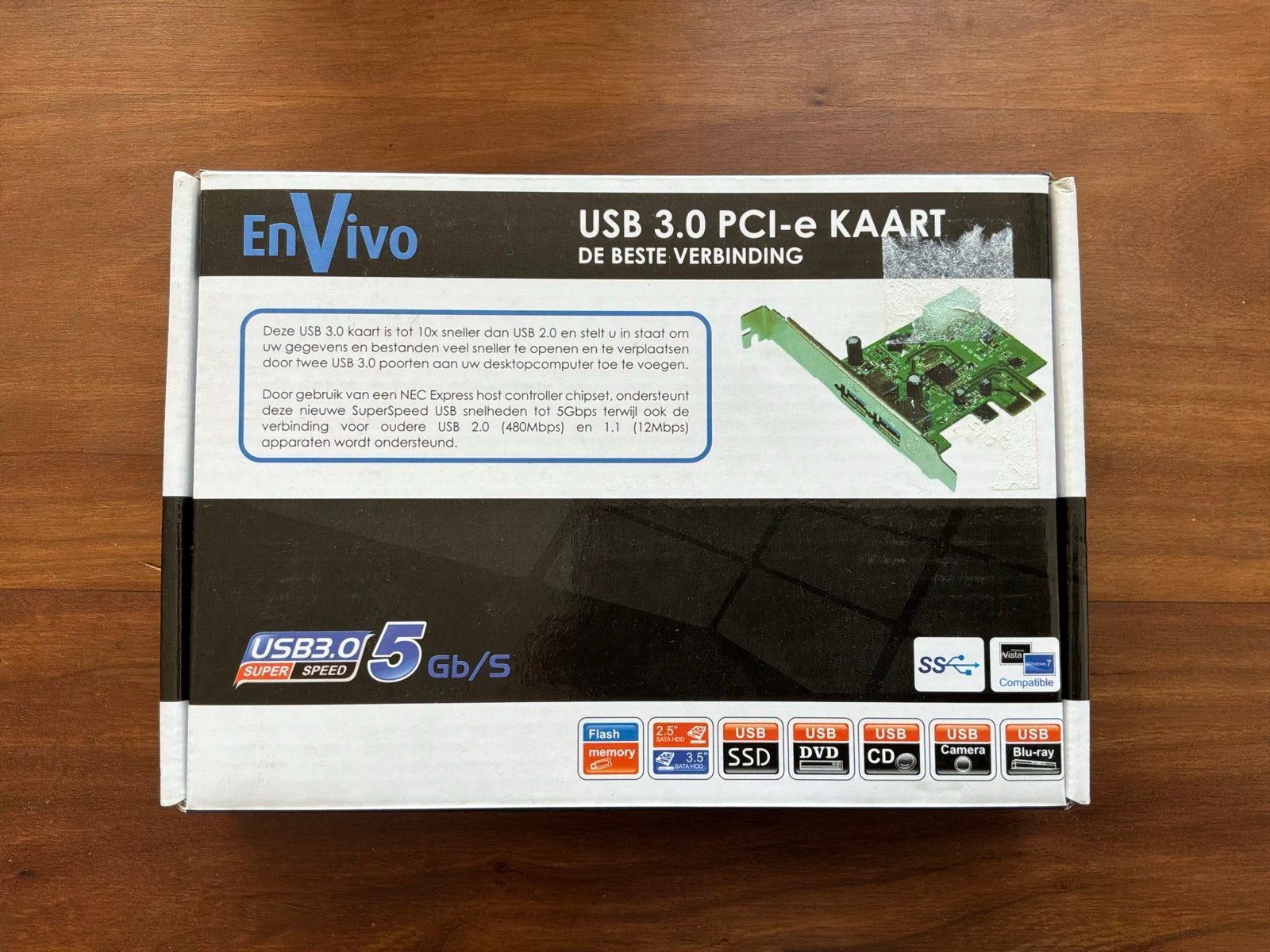 EnVivo USB 3.0 PCI-e Kaart - De Beste Verbinding, Overige soorten, Nieuw, Ophalen of Verzenden, Overige chipsets