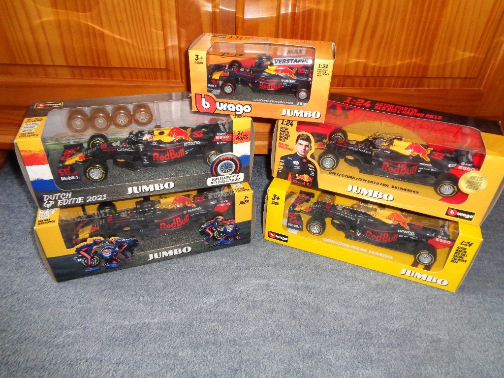 Max Verstappen auto's.2017-2018-2019-2020-2021, Ophalen of Verzenden, Nieuw, Auto, Bburago