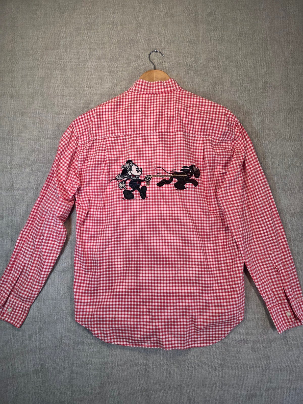 Vintage Donaldson Disney Gingham Overhemd Mickey Mouse - m, Verzamelen, Ophalen of Verzenden, Mickey Mouse, Zo goed als nieuw