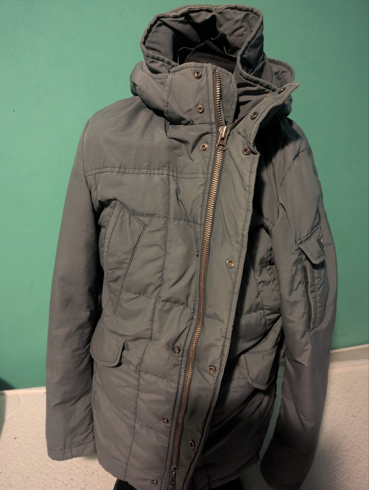 Woolrich Blizzard Jacket - Maat L - Warme Winterjas, Kleding | Dames, Maat 42/44 (L), Ophalen of Verzenden, Woolrich, Grijs