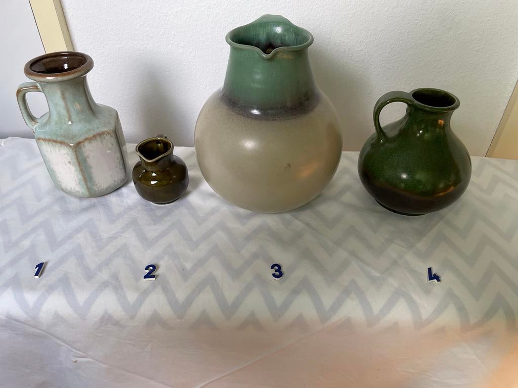4x kan.  Keramiek, Huis en Inrichting, Woonaccessoires | Vazen, Overige kleuren, Aardewerk of Porselein, Ophalen of Verzenden