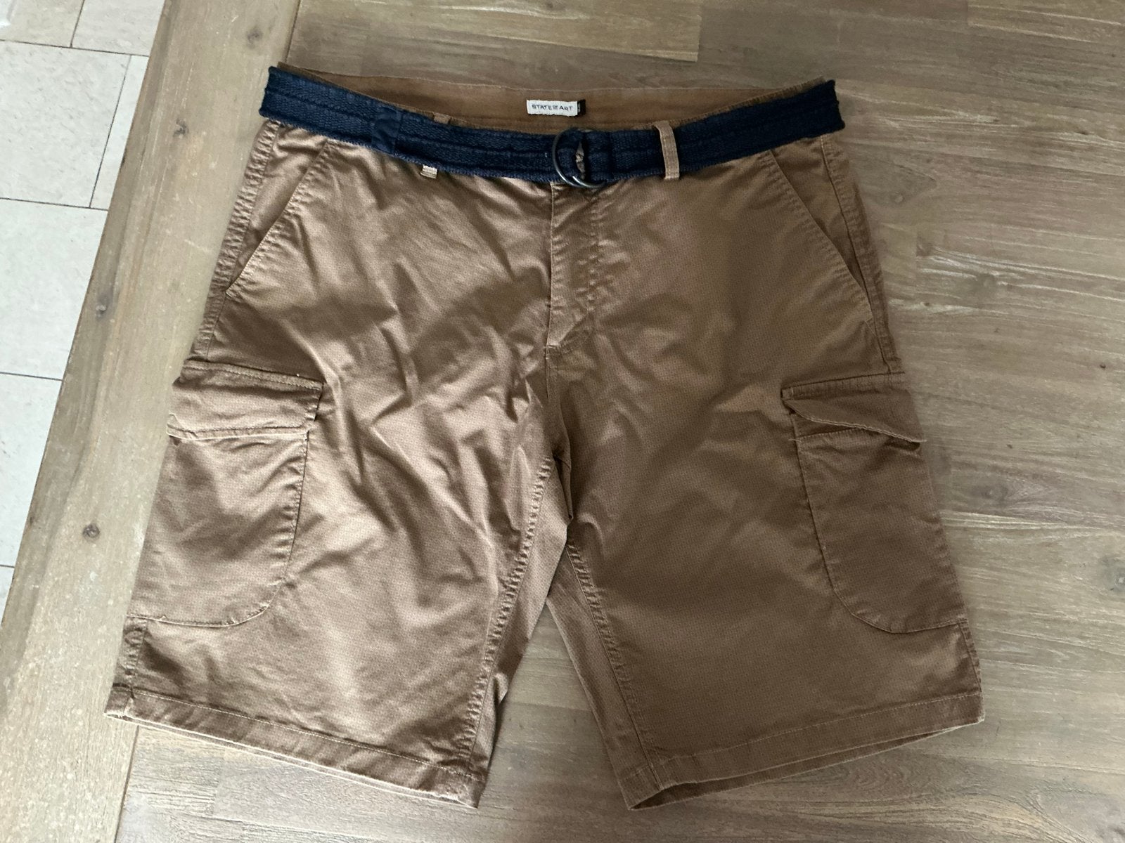 State of Art Korte Broek Wijdte 36 met Riem, Ophalen of Verzenden, Gedragen, Overige maten, Bruin