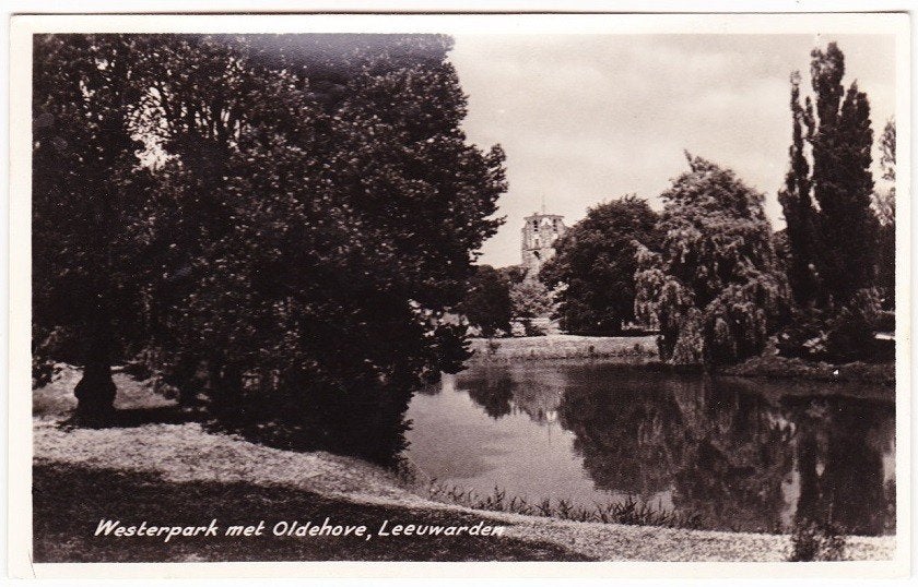 Leeuwarden - Westerpark met Oldehove, Verzamelen, Verzenden, 1940 tot 1960, Gelopen, Friesland