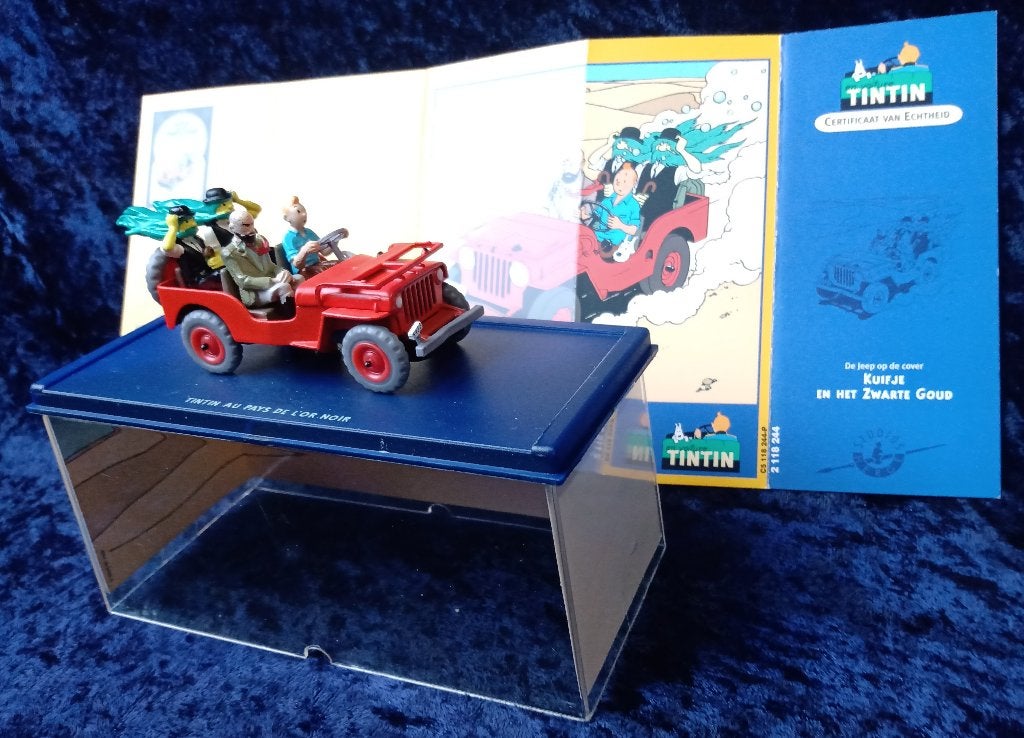 Kuifje auto No. 44 De rode jeep uit "Het Zwarte Goud", Ophalen of Verzenden, Zo goed als nieuw, Auto, Overige merken