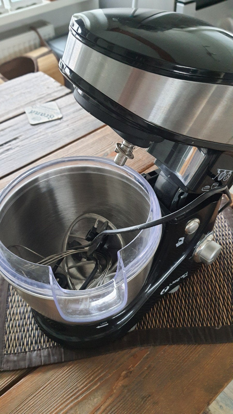Magnani Italy Keukenmachine - Zwart/RVS, Witgoed en Apparatuur, Keukenmixers, 3 tot 4 liter, Ophalen, Gebruikt, 3 snelheden of meer