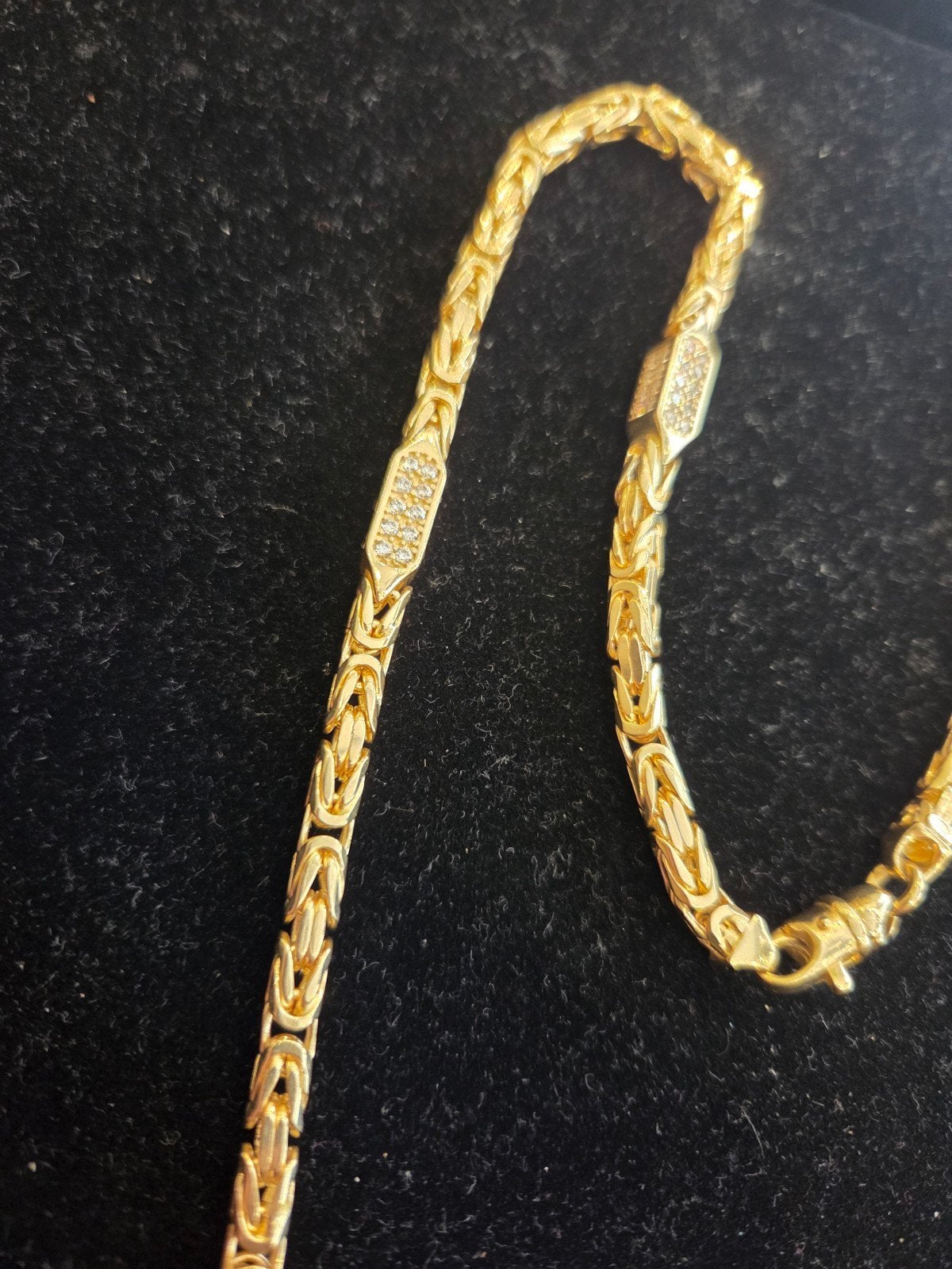 14 k gouden koningsketting met tussenstukken 91,8 gram 70 cm, Ophalen of Verzenden, Nieuw, Goud, Goud