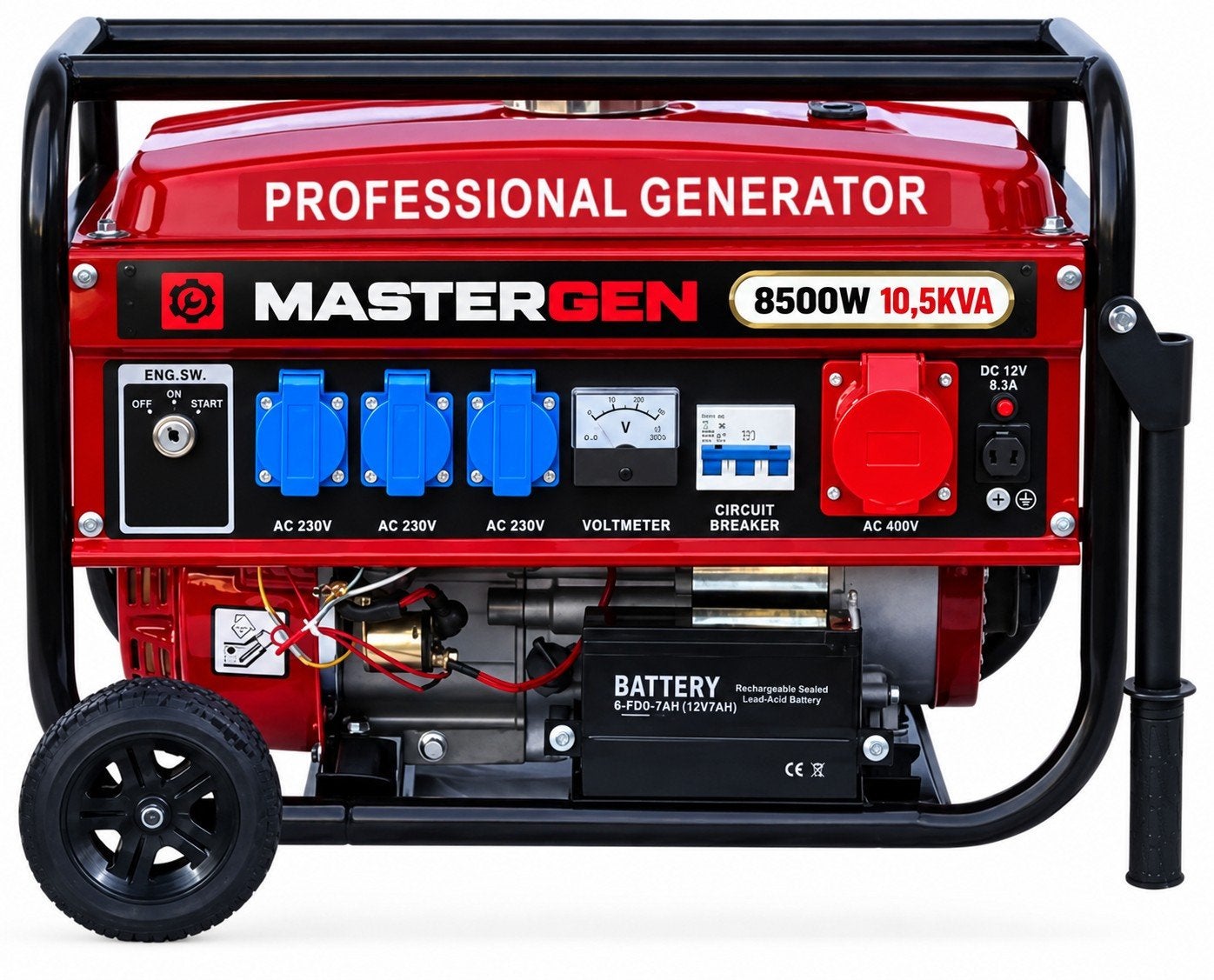 aggregaat/generator 8500w Silent nieuw Gratis bezorging, Nieuw, Ophalen of Verzenden, 10 tot 30 kVA, Elektrisch startend