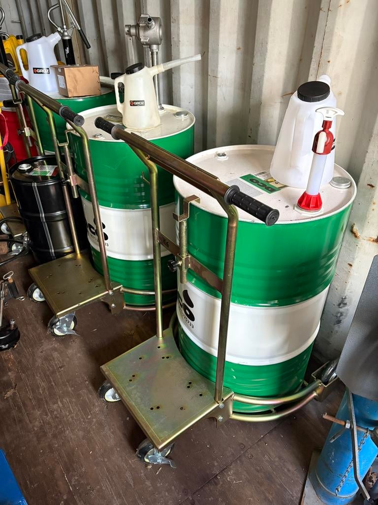 Oliedrumdolly vatendolly 200 liter, Ophalen, Zo goed als nieuw