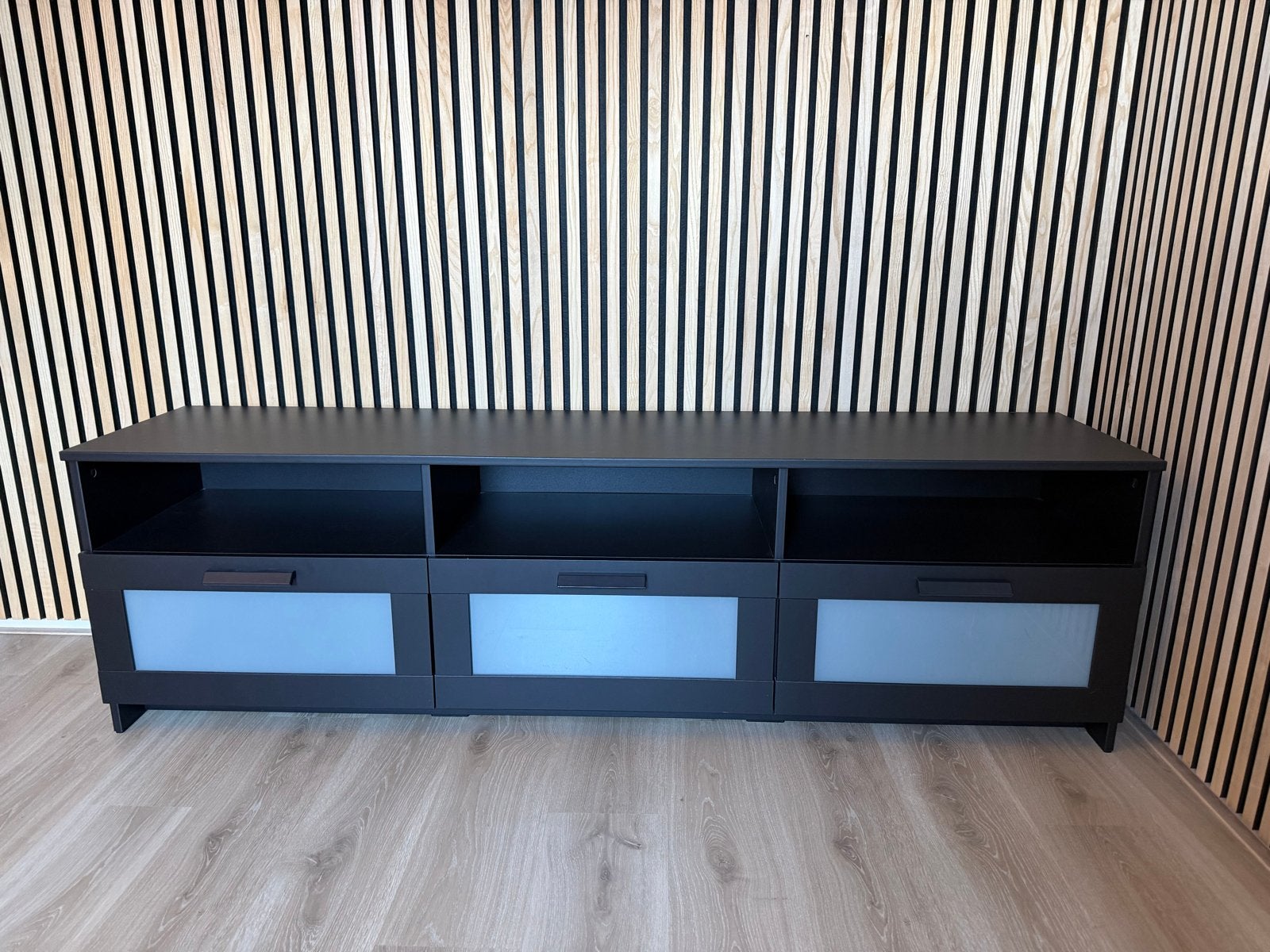 Ikea Brimnes, zwart TV-meubel, Ophalen, Gebruikt, 150 tot 200 cm, Minder dan 100 cm