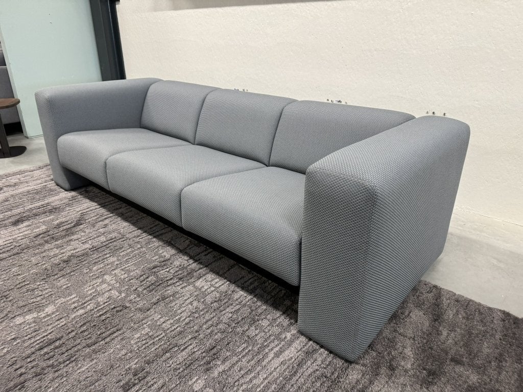 Nieuw Gelderland 430 Kubusbank blauw stof design bank 235, Ophalen of Verzenden, Rechte bank, Info@gelderlanddesign.com, Gelderland
