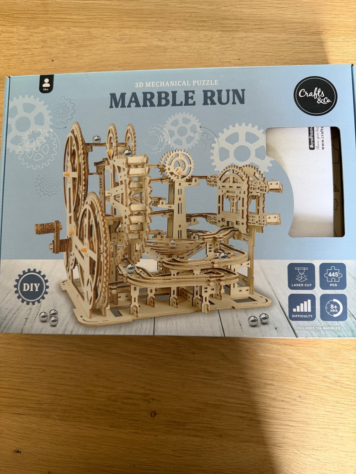 3D Mechanische Puzzel Marble Run - Crafts & Co., Zo goed als nieuw, Overige merken, Knutselset, Hout