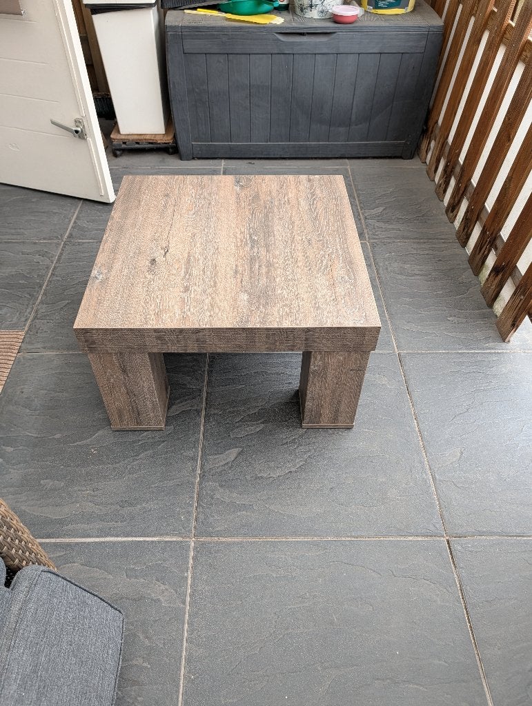 salontafel vierkant + gratis lektuurbakje, Ophalen, Gebruikt, 50 tot 100 cm, 50 tot 100 cm