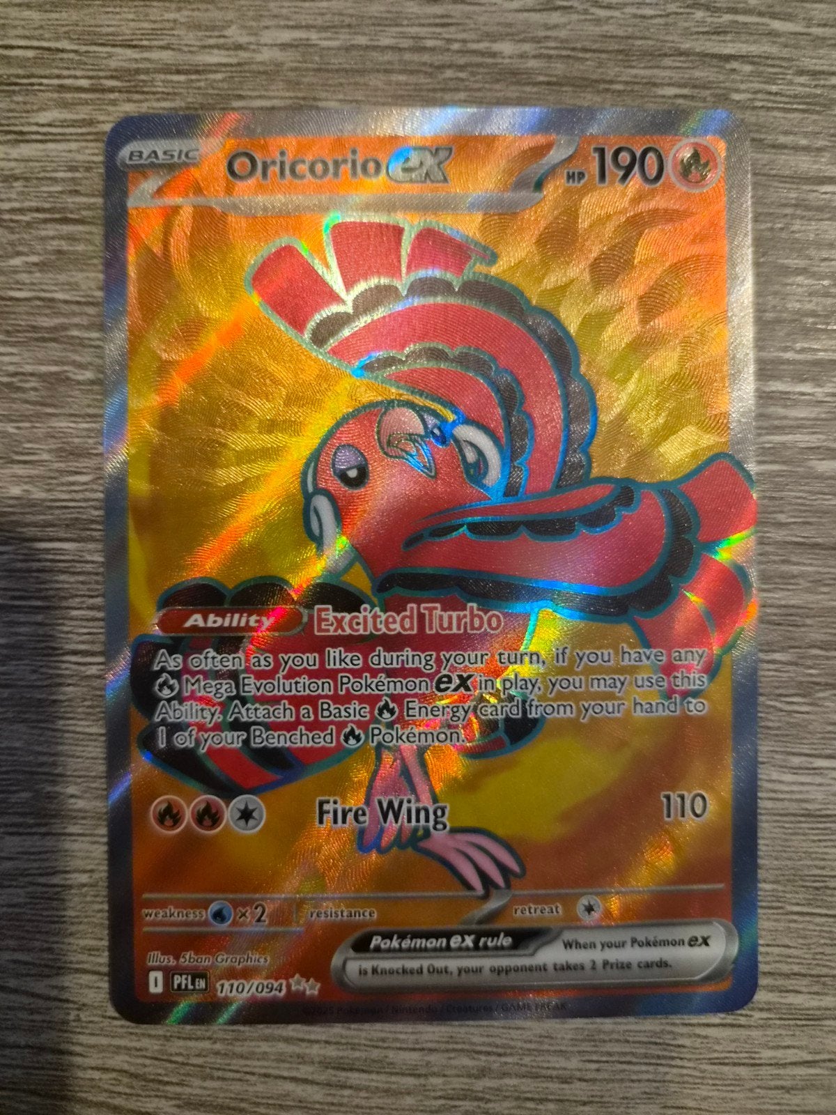 Oricorio ex Full Art Phantasmal Flames, Verzenden, Zo goed als nieuw, Losse kaart, Foil