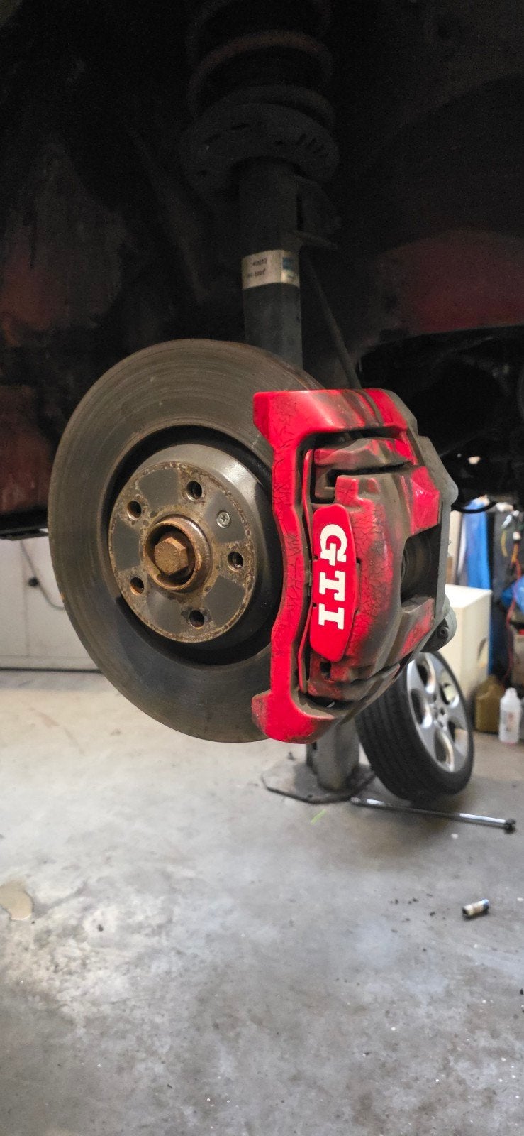 R32 Remmen Big Brake Set Voorkant Golf 5 (GTI Stickers), Ophalen of Verzenden