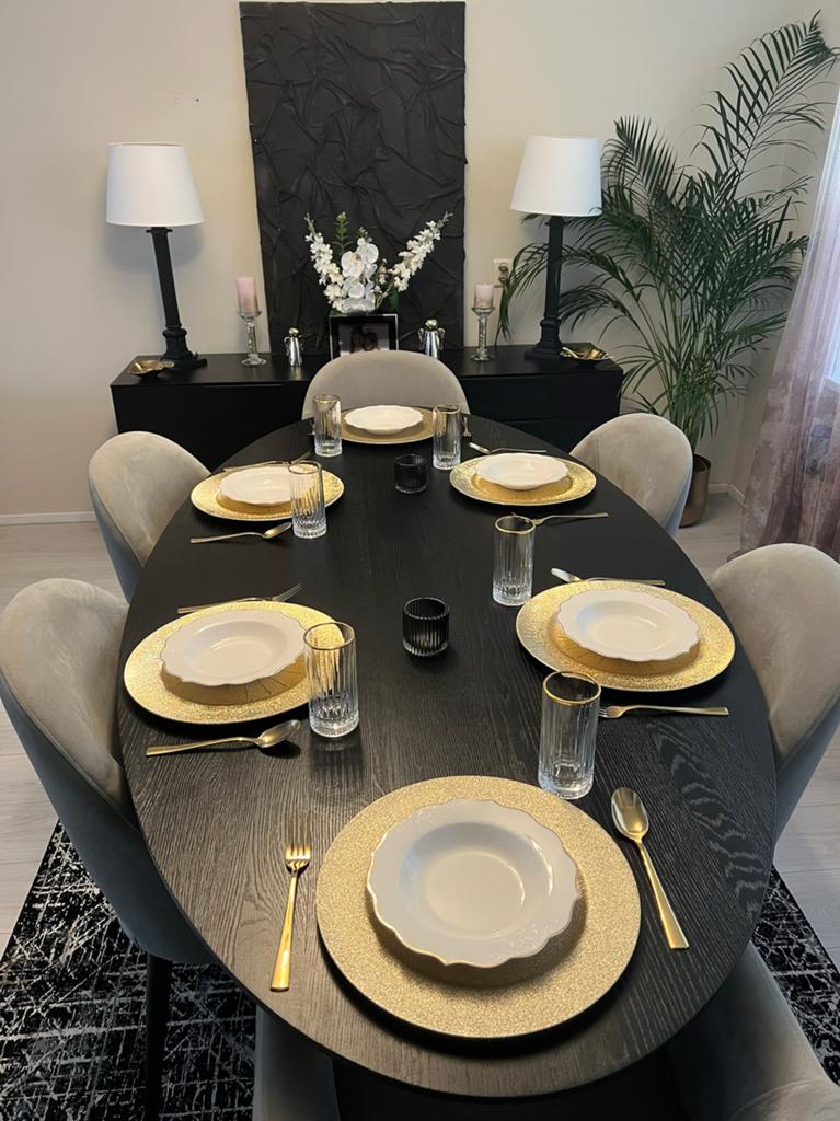 Eettafel met stoelen, Huis en Inrichting, Tafels | Eettafels, Ophalen, Zo goed als nieuw, Rechthoekig, 50 tot 100 cm
