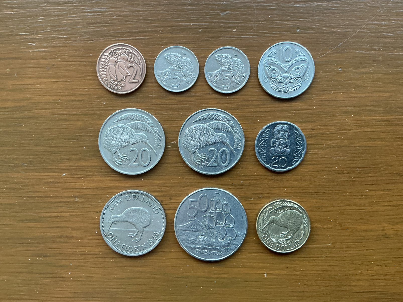Munten Nieuwe Zeeland George VI en Elizabeth II, Postzegels en Munten, Ophalen of Verzenden