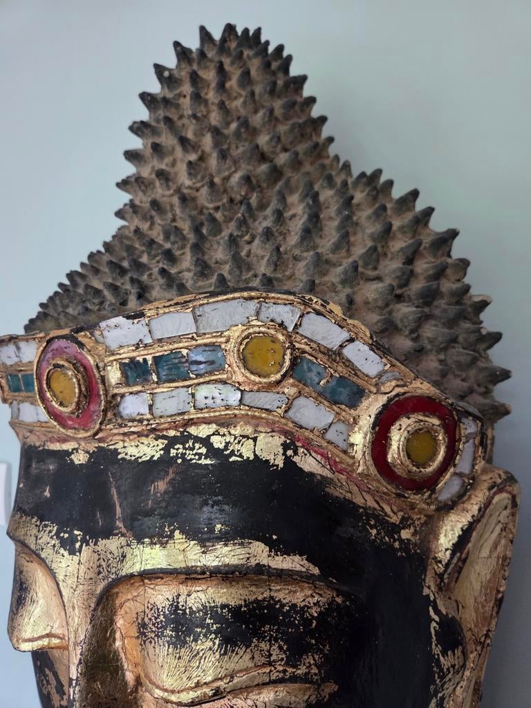 Prachtig antiek groot houten Boedda, Ophalen, Gebruikt