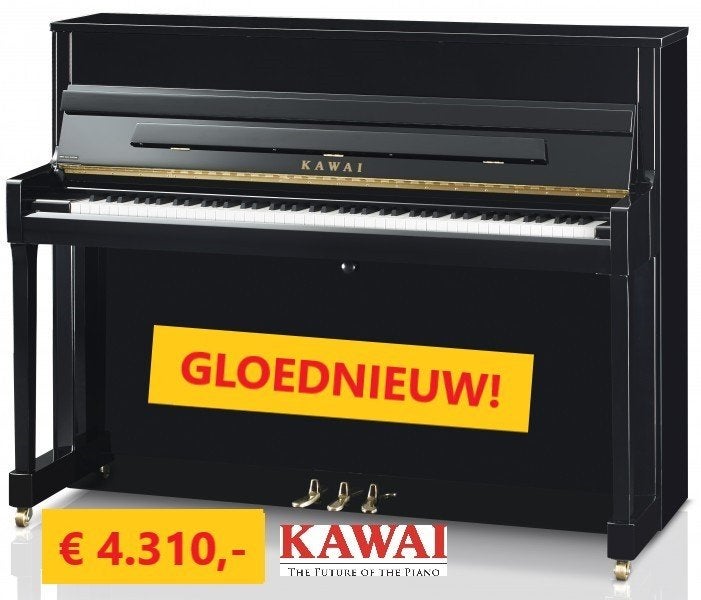 Kawai K-200 piano - zwart hoogglans - nog 2 stuks! NIEUW, Verzenden, Zwart, Nieuw, Piano