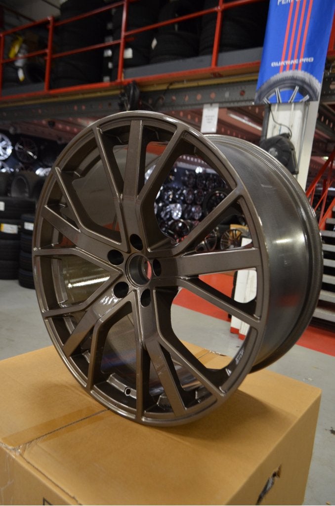 Audi Q7 / Q8 / E-tron Velgen 21" Brons Evt + Banden, Niet ingevuld, Gebruikt, Velg(en), Niet ingevuld