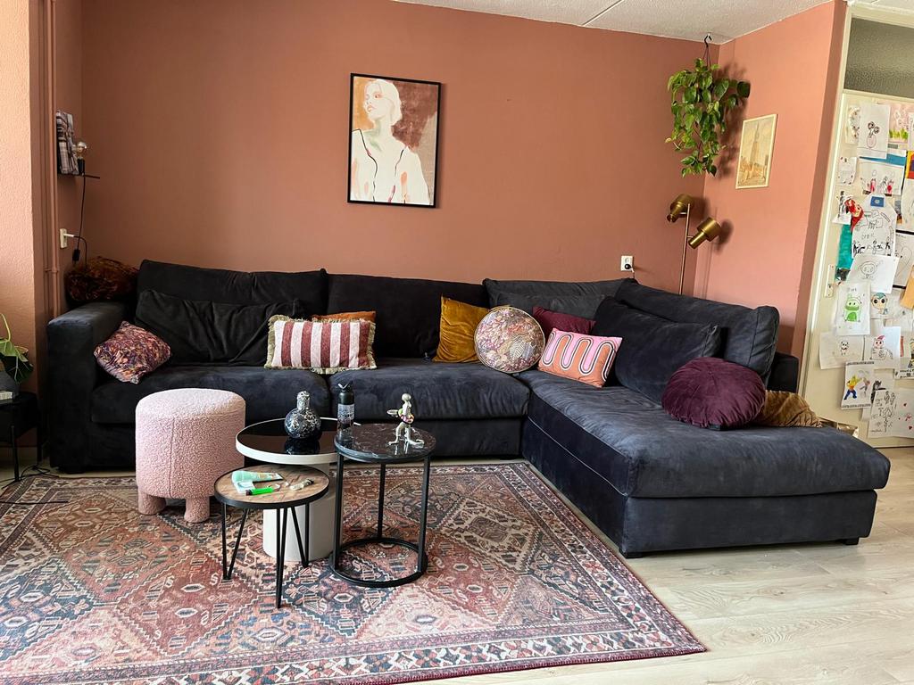 Trendhopper hoekbank, Huis en Inrichting, Ophalen, Zo goed als nieuw, Stof