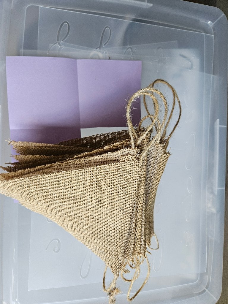 Vlaggetjes slinger trouwdecoratie, Hobby en Vrije tijd, Feestartikelen, Ophalen, Zo goed als nieuw, Versiering, Geboorte of Huwelijk