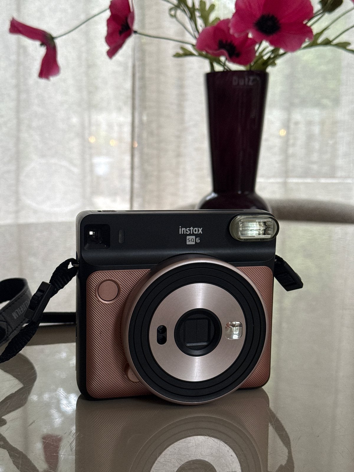 Fujifilm Instax SQ6 Polaroid Camera - amper gebruikt, Ingebouwde flitser, Instant camera, Ophalen of Verzenden, Zo goed als nieuw