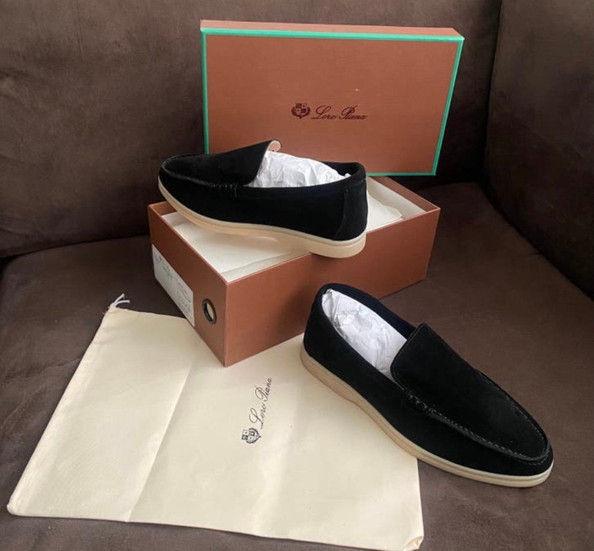 Loro piana loafers, Verzenden, Nieuw, Zwart, Loafers