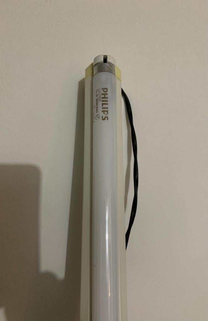 TL Armatuur, Compleet: 120,cm( Helder wit), Ophalen of Verzenden, Zo goed als nieuw, TL Armatuur,wit.Met +/- 3,meter kabel en Stekker