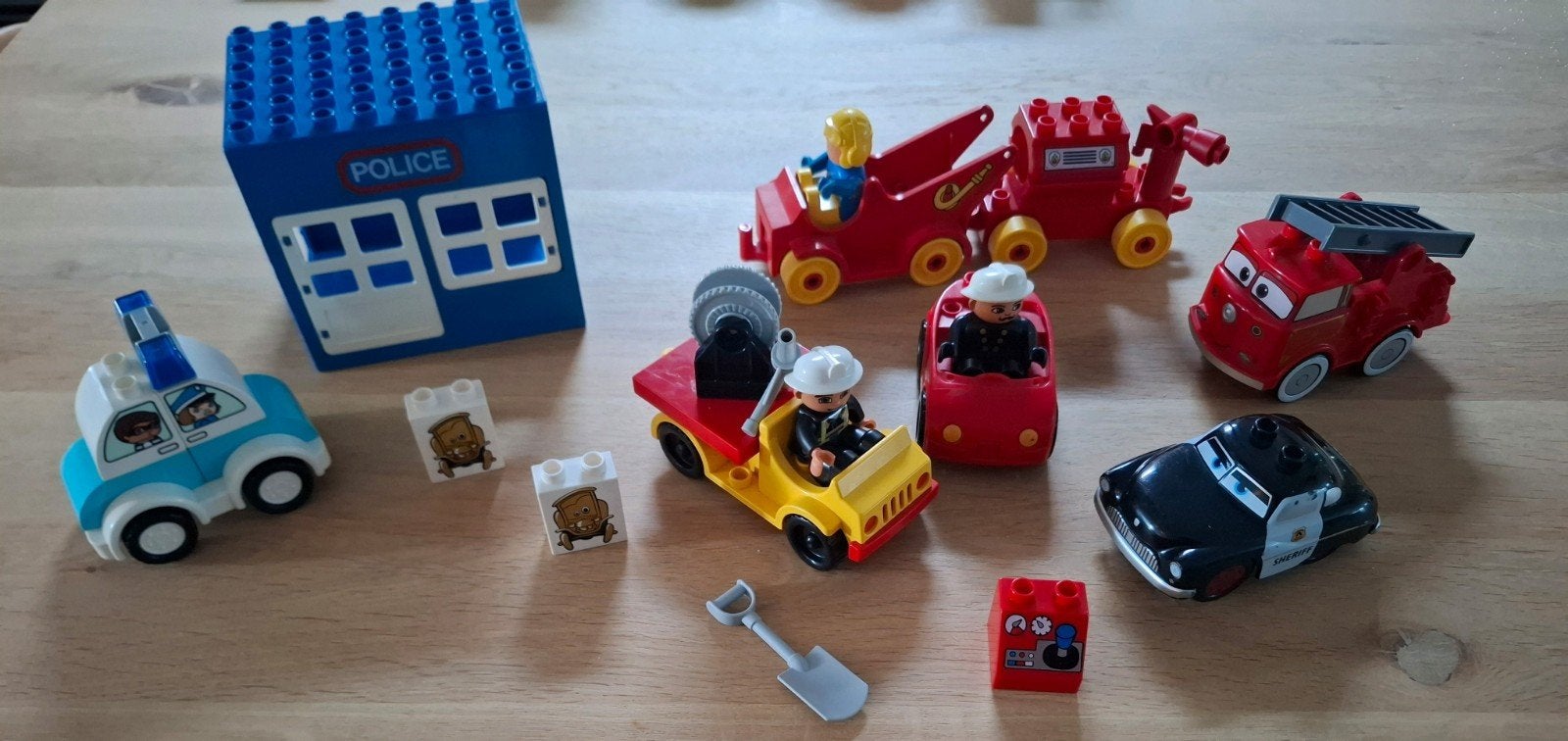 Duplo speelset politie brandweer, Ophalen of Verzenden, Gebruikt, Losse stenen, Duplo