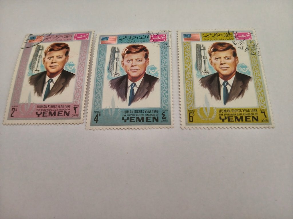8468 yemen human rights year 1968 john f kennedy, Verzenden, Midden-Oosten