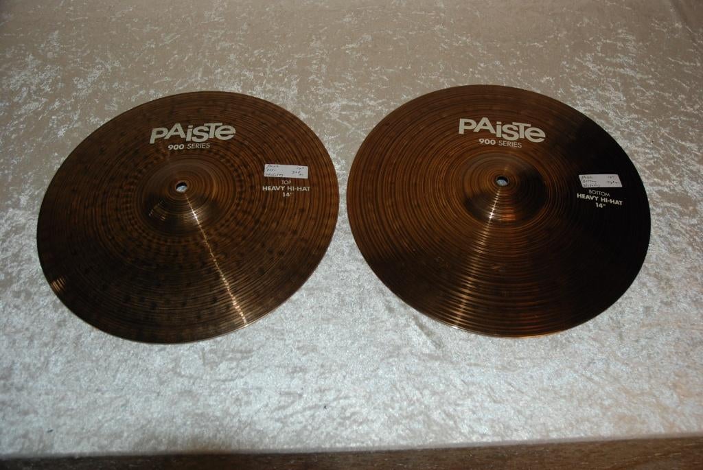 Paiste 900 serie hihat bekkens 938/1298gr 14 inch <26260649>, Gebruikt, ., Drums of Percussie, Ophalen of Verzenden