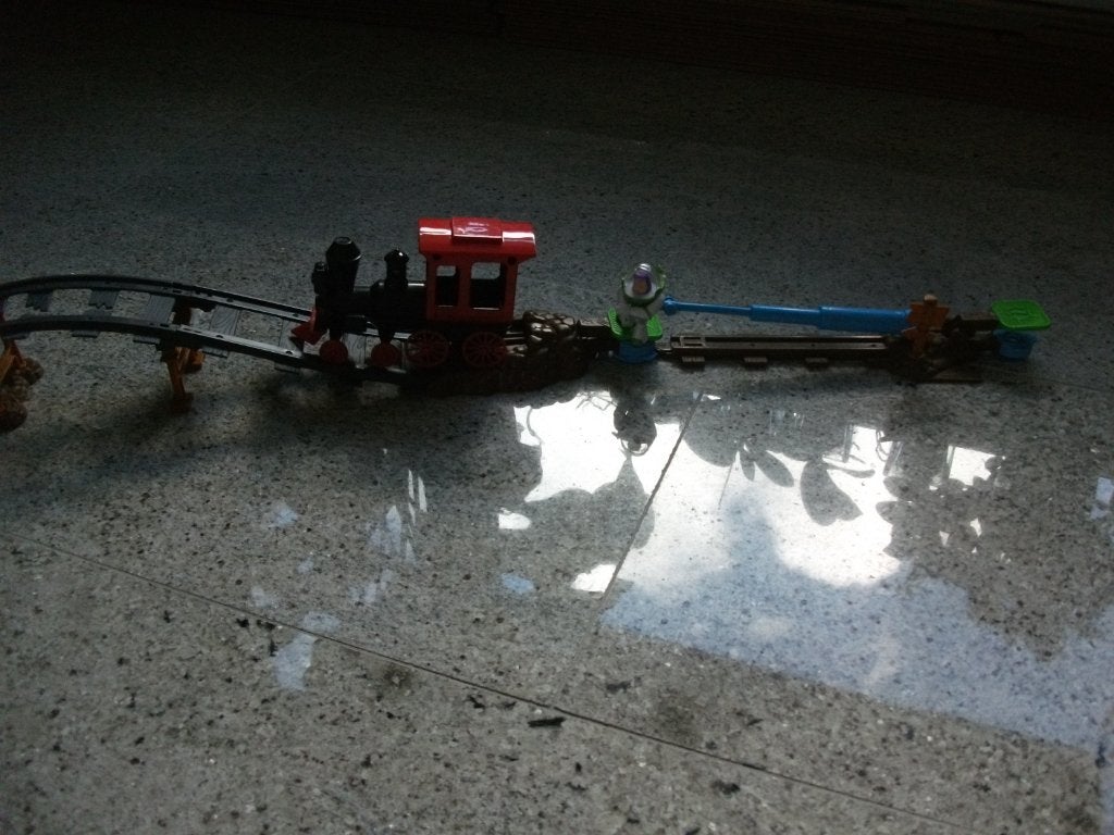 Toy Story actieset met Buzz Lightyear en trein, Kinderen en Baby's, Speelgoed | Actiefiguren, Ophalen of Verzenden, Gebruikt