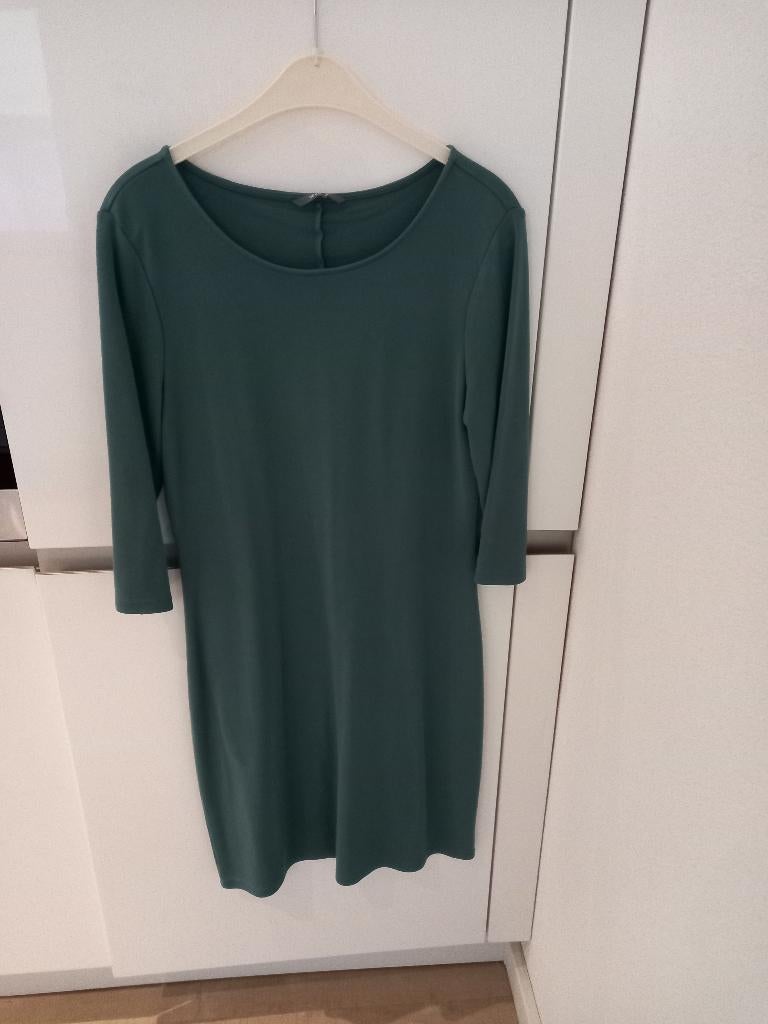 Hema groene damesjurk maat M., Kleding | Dames, Positiekleding, Maat 38/40 (M), Jurk, Ophalen of Verzenden, Gedragen